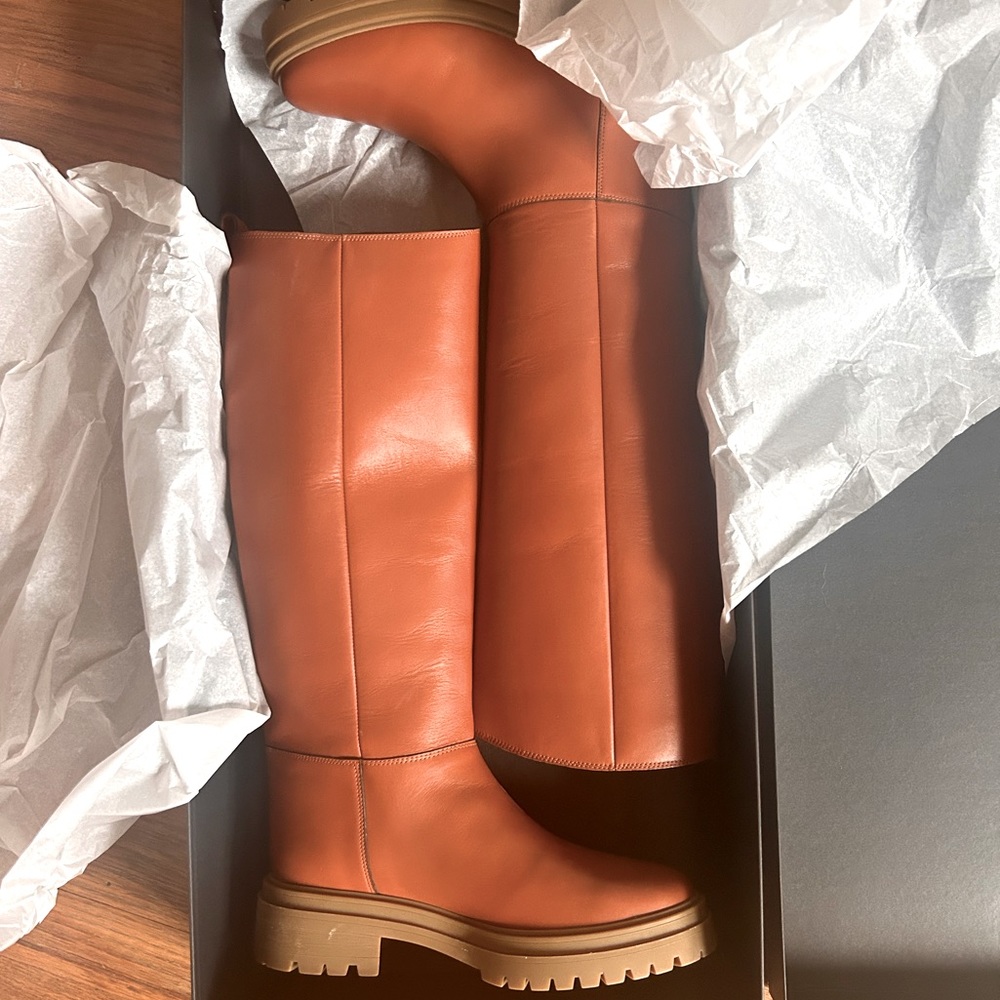 Ba&sh Paris Crainy leather knee high boot